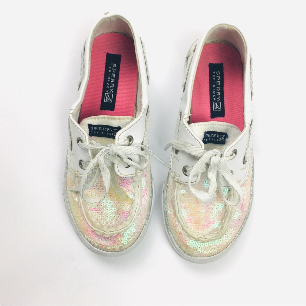 SPERRY Toddler Bahamas White Iridescent Shoe